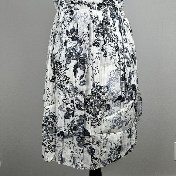 Chaudry KC Babydoll Mini Dress Size Small Sequin Pleated Bubble Hem Cottage Boho - Picture 11 of 15